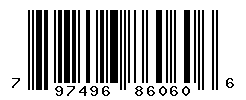 UPC barcode number 797496860606