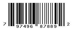 UPC barcode number 797496878892