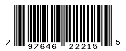 UPC barcode 797646222155