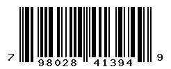 UPC barcode number 798028413949