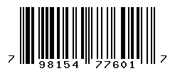 UPC barcode number 798154776017