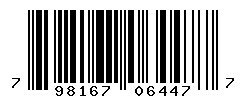 UPC barcode number 798167064477