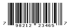 UPC barcode 798212234657