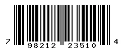 UPC barcode 798212235104