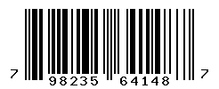 UPC barcode number 798235641487