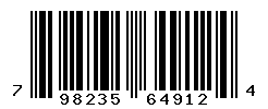 UPC barcode number 798235649124