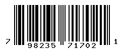 UPC barcode number 798235717021