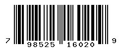 UPC barcode number 798525160209