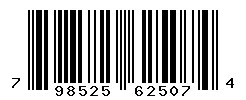 UPC 798525625074 barcode image