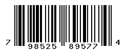 UPC barcode number 798525895774