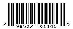 UPC barcode number 798527011455