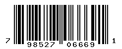 UPC barcode number 798527066691