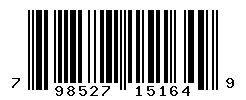 UPC barcode 798527151649