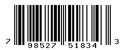 UPC barcode 798527518343