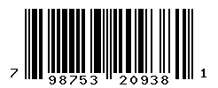 UPC barcode number 798753209381