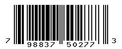 UPC barcode 798837502773
