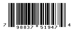 UPC barcode 798837519474
