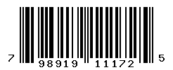 UPC barcode number 798919111725