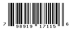 UPC barcode number 798919171156