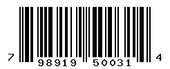 UPC barcode number 798919500314