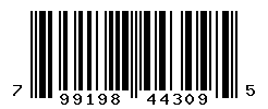 UPC barcode number 799198443095