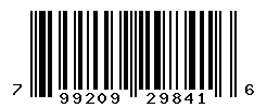 UPC barcode number 799209298416