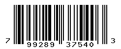 UPC barcode 799289375403