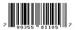 UPC barcode number 799355811057