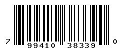 UPC barcode number 799410383390