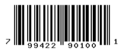 UPC barcode number 799422901001