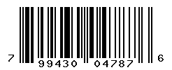 UPC barcode number 799430047876