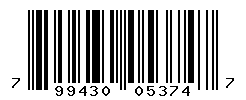 UPC barcode number 799430053747