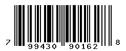 UPC barcode number 799430901628