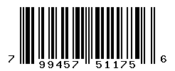 UPC barcode number 799457511756