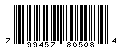 UPC barcode number 799457805084