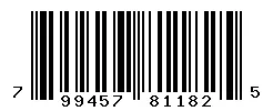 UPC barcode 799457811825