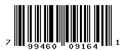 UPC barcode number 799460091641
