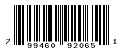 UPC barcode number 799460920651