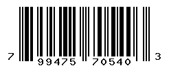 UPC barcode 799475705403