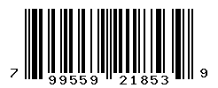 UPC barcode number 799559218539
