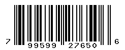 UPC barcode number 799599276506