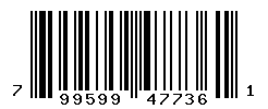 UPC barcode number 799599477361