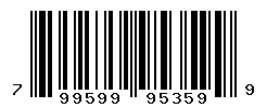 UPC barcode number 799599953599