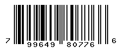 upc 799649807766 barcode image