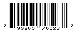 UPC barcode number 799665705237