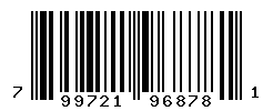 UPC barcode number 799721968781
