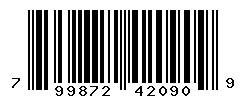 UPC barcode number 799872420909