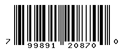 UPC barcode number 799891208700