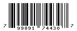 upc 799891744307 barcode image