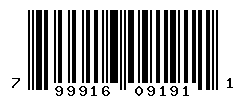 UPC barcode number 799916091911